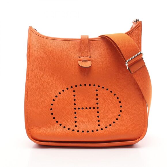 Hermes Handbags - Hermes Shoulder Bag Hermes Evelyn 3gm Orange Others Evelyn 3gm